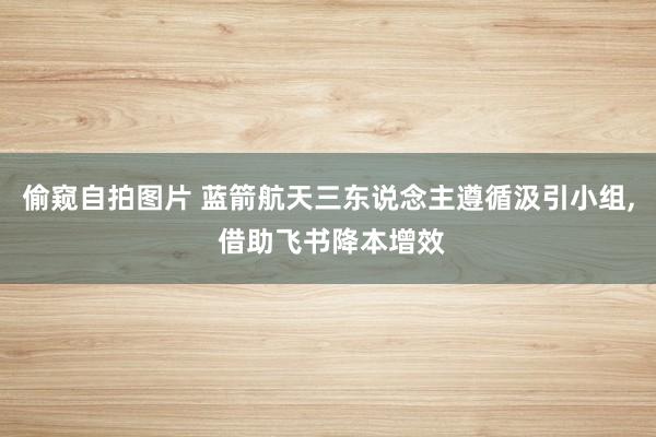 偷窥自拍图片 蓝箭航天三东说念主遵循汲引小组, 借助飞书降本增效