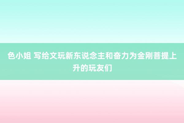 色小姐 写给文玩新东说念主和奋力为金刚菩提上升的玩友们