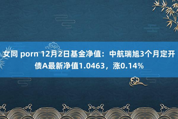 女同 porn 12月2日基金净值：中航瑞旭3个月定开债A最新净值1.0463，涨0.14%
