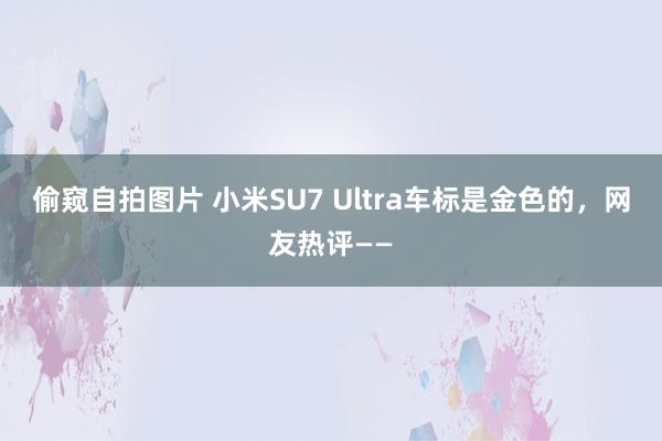 偷窥自拍图片 小米SU7 Ultra车标是金色的，网友热评——