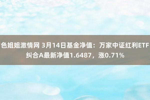 色姐姐激情网 3月14日基金净值：万家中证红利ETF纠合A最新净值1.6487，涨0.71%