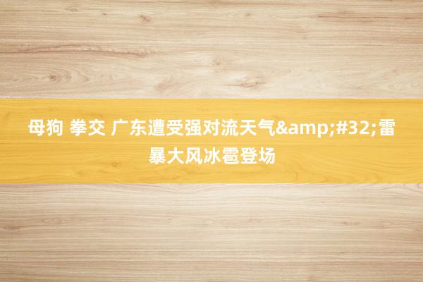 母狗 拳交 广东遭受强对流天气&#32;雷暴大风冰雹登场