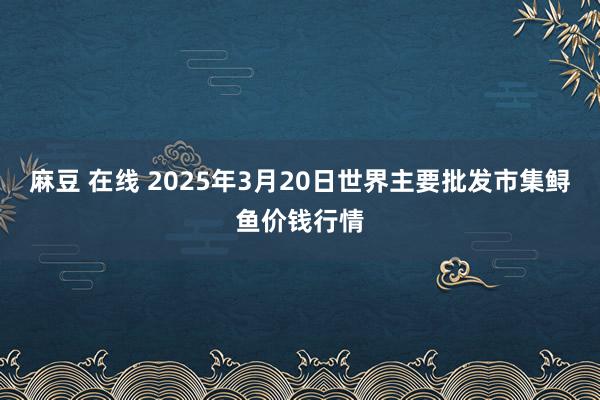 麻豆 在线 2025年3月20日世界主要批发市集鲟鱼价钱行情
