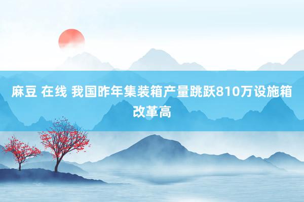 麻豆 在线 我国昨年集装箱产量跳跃810万设施箱改革高