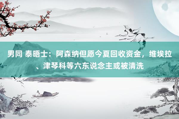 男同 泰晤士：阿森纳但愿今夏回收资金，维埃拉、津琴科等六东说念主或被清洗