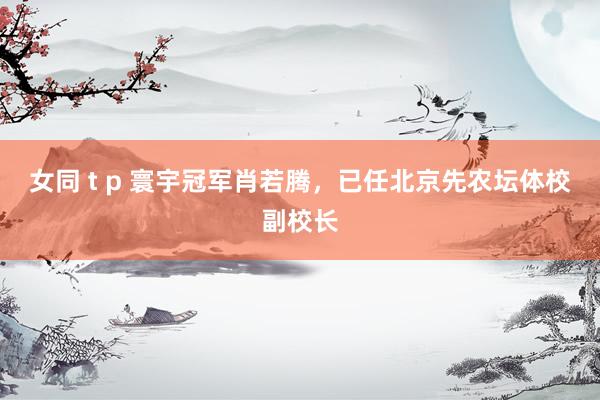 女同 t p 寰宇冠军肖若腾，已任北京先农坛体校副校长
