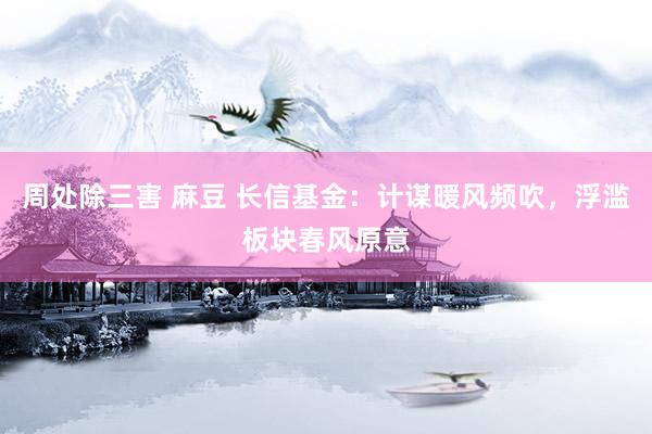 周处除三害 麻豆 长信基金：计谋暖风频吹，浮滥板块春风原意