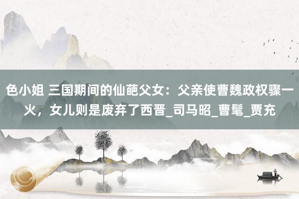 色小姐 三国期间的仙葩父女：父亲使曹魏政权骤一火，女儿则是废弃了西晋_司马昭_曹髦_贾充
