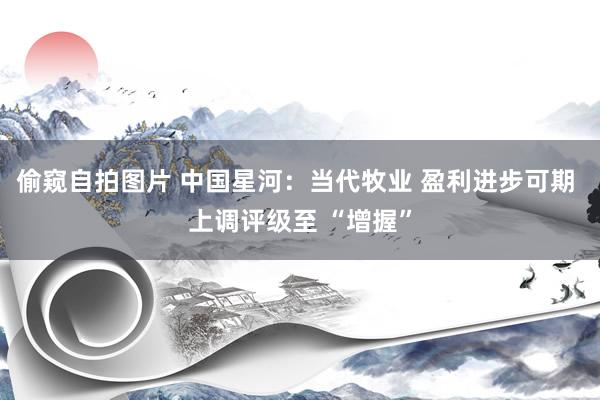偷窥自拍图片 中国星河：当代牧业 盈利进步可期 上调评级至 “增握”