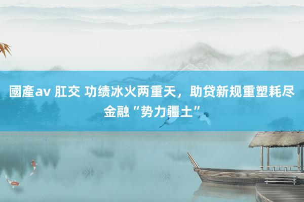 國產av 肛交 功绩冰火两重天，助贷新规重塑耗尽金融“势力疆土”