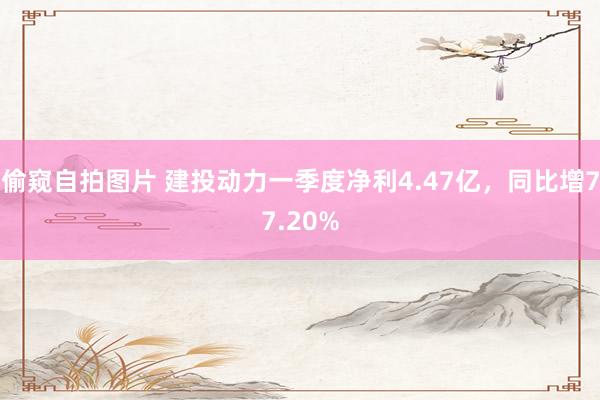 偷窥自拍图片 建投动力一季度净利4.47亿，同比增77.20%