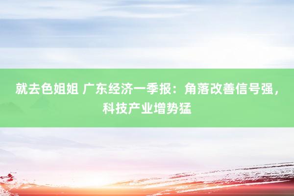 就去色姐姐 广东经济一季报：角落改善信号强，科技产业增势猛